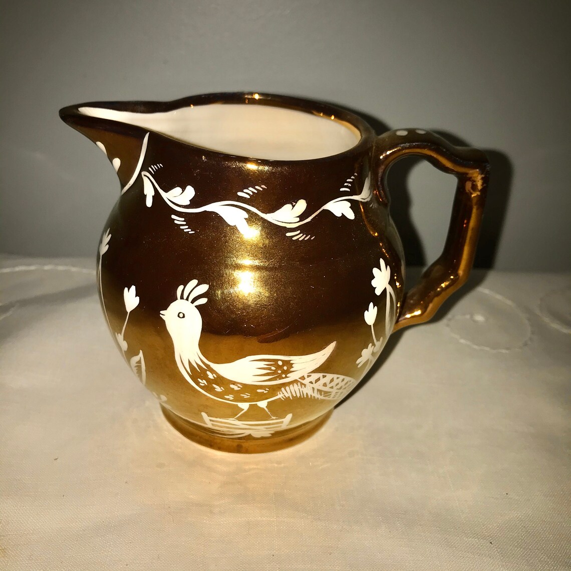 Gray's Pottery Creamer Copper Lustre Stokeontrent England Etsy