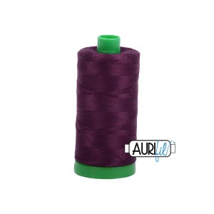 Very Dark Eggplant (1240) | 40wt Large Spool (1000M / 1094Y) | Aurifil Thread | attfl - atpb6 - atc24h