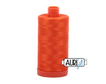Neon Orange (1104) | 50wt Large Spool (1300M / 1422Y) | Aurifil Thread | att8q - atpb6 - atcvmd