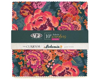 The Cur8tor 10" Square Pack (Layer Cake) in Bohemia by AGF Studio for Art Gallery (10wcur8bh1)