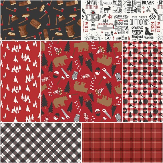 Woodsman Red Main Fabric by Lori Whitlock - Riley Blake Fabrics
