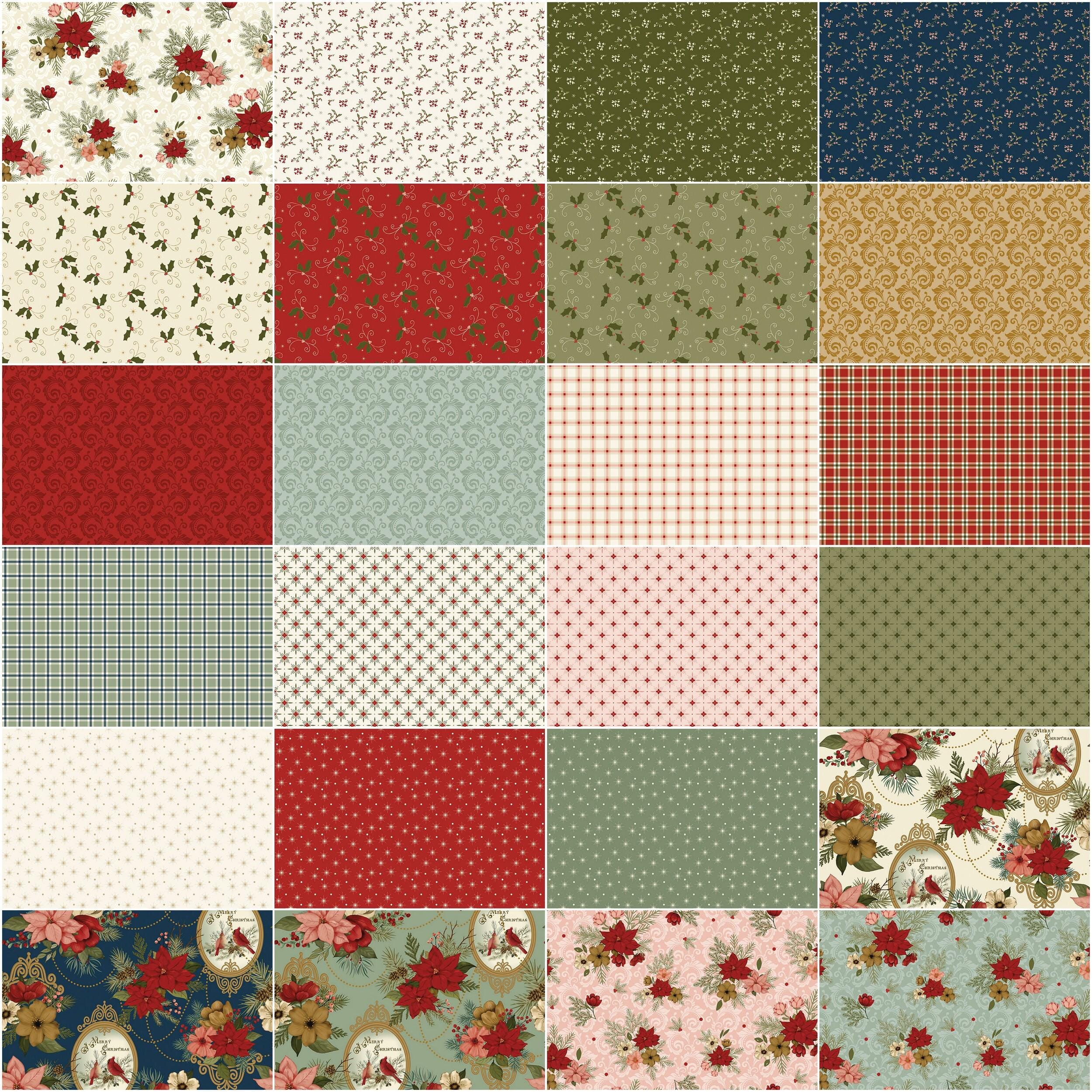 Christmas Greetings Fat Quarter Bundle by Sandy Gervais for Riley Blake ...