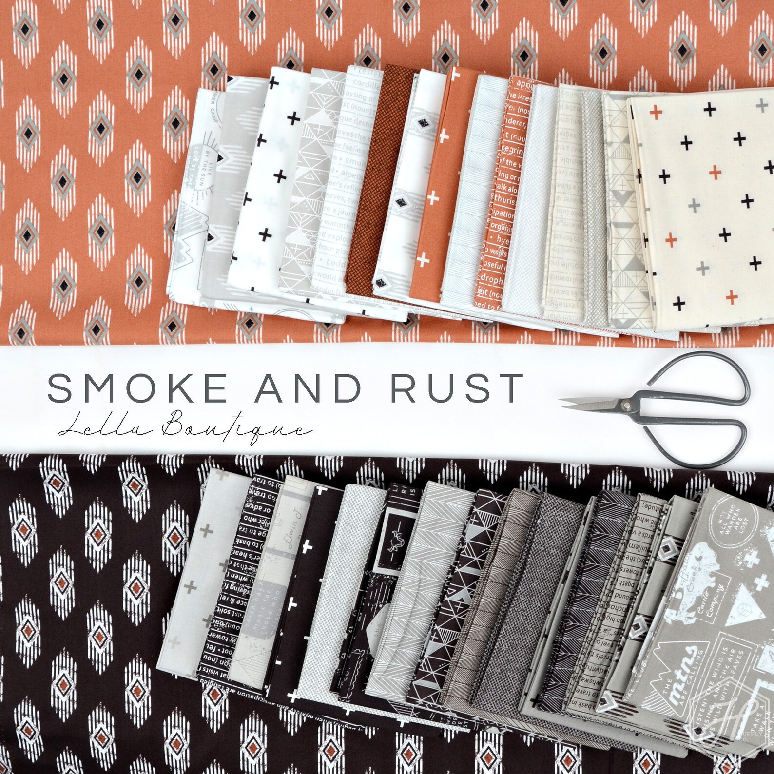Smoke and Rust Fat Quarter Bundle by Lella Boutique for Moda Etsy