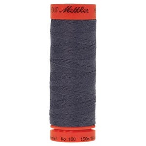May include: A spool of dark gray thread with a red label that reads "Mettler Group No. 100 150m/164yd"