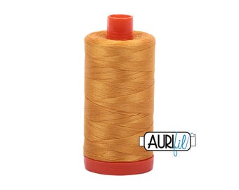 Orange Mustard (2140) | 50wt Large Spool (1300M / 1422Y) | Aurifil Thread | att8q - atpb6 - atctut