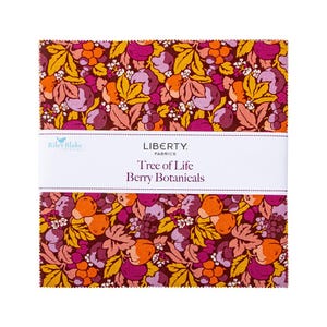 Liberty Tree of Life 10" Square Pack (Layer Cake / 10" Stacker) in Berry Botanicals by Liberty Fabrics for Riley Blake (10-treelifec-42)