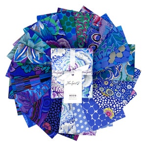 Kaffe Classics Plus Fat Quarter Bundle in Lake by Kaffe Fassett for Free Spirit (fb4fqgp.lake)