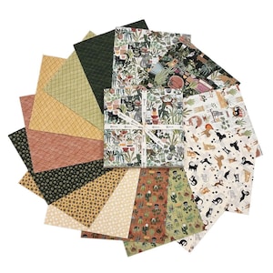 Paquete de 25 cm cuadrados "Homebodies" (Pastel de capas) de Mary Urban para Clothworks (tsq0530)