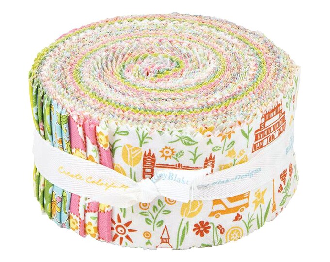 London Parks 2.5 Strip Roll jelly Roll / Rolie Polie in C by Liberty
