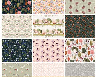 Floral Forest Half Yard Bundle by Fay Nye for Hawthorne Supply Co