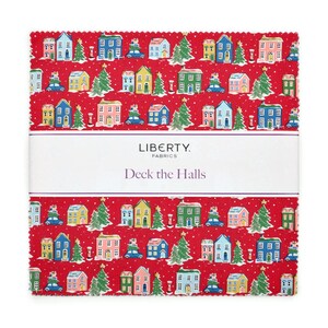 Deck the Halls 10" Square Pack (Layer Cake / 10" Stacker) by Liberty Fabrics for Riley Blake (10-ldeckhalls-42)