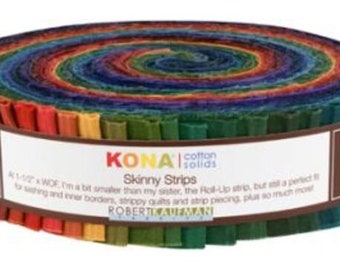 Robert Kaufman Kona Cotton 2.5 Half Rolls 24 Pcs Aurora