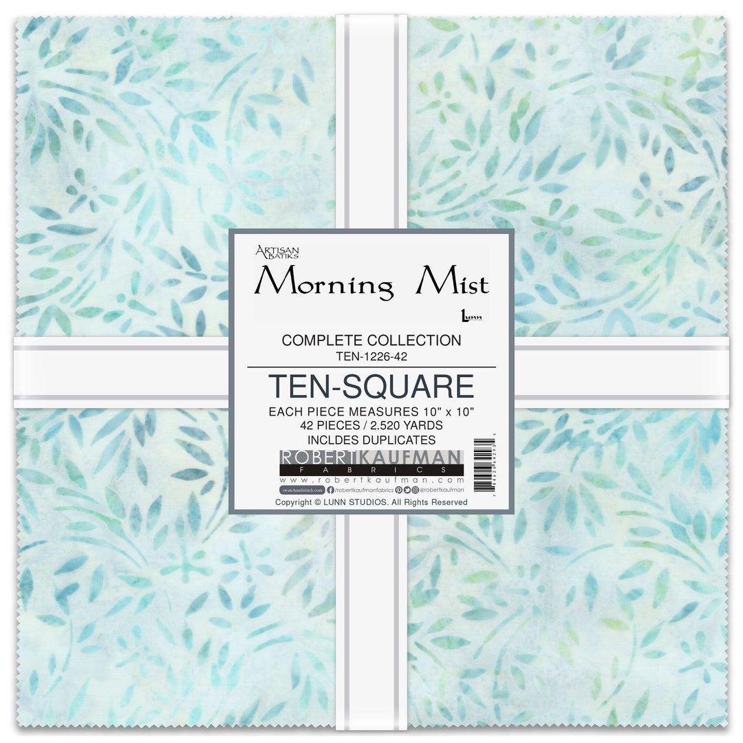 Artisan Batiks Morning Mist 10 Square Pack layer Cake / Ten Square in ...