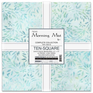 Artisan Batiks Morning Mist 10" Square Pack (Layer Cake / Ten Square) in 2023 Colors by Lunn Studios for Robert Kaufman (ten-1226-42)