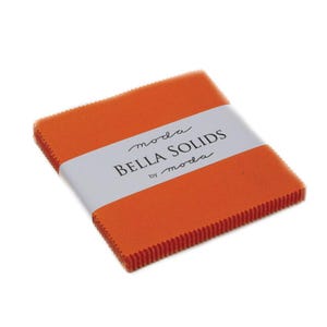 Bella Solids 5" Square Pack (Charm Pack) in Orange by Moda (9900pp 80)