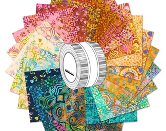 Artisan Batiks Retro Rainbow 2.5" Strip Roll (Jelly Roll / Roll Up) by Robert Kaufman (ru-1221-40)