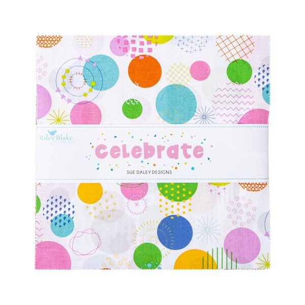 Celebrate 10" Square Pack (Layer Cake / 10" Stacker) by Sue Daley for Riley Blake (10-15330-42)