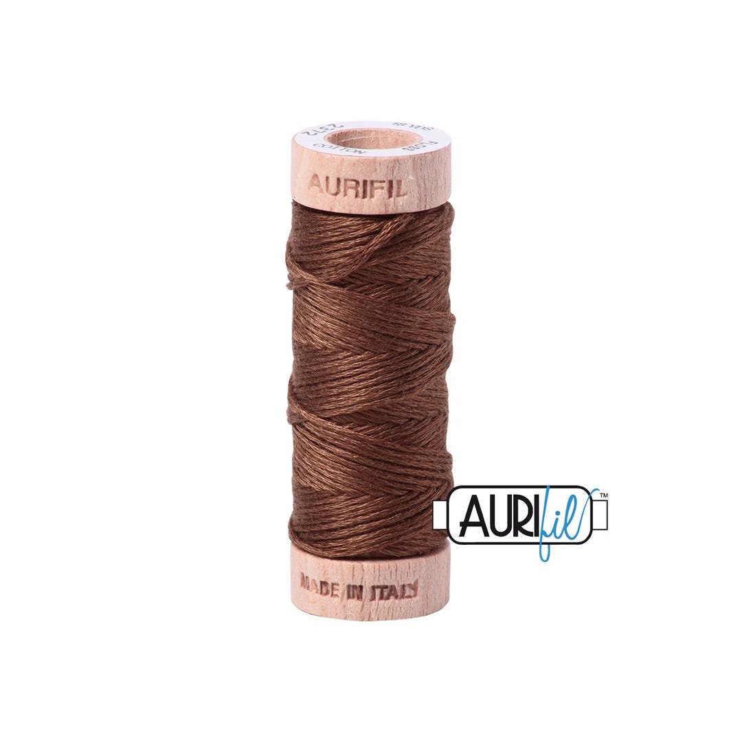 Thread Color 2372 Dark Antique Gold (2372) | Aurifloss Small Spool (18M / 18Y) | Aurifil ...