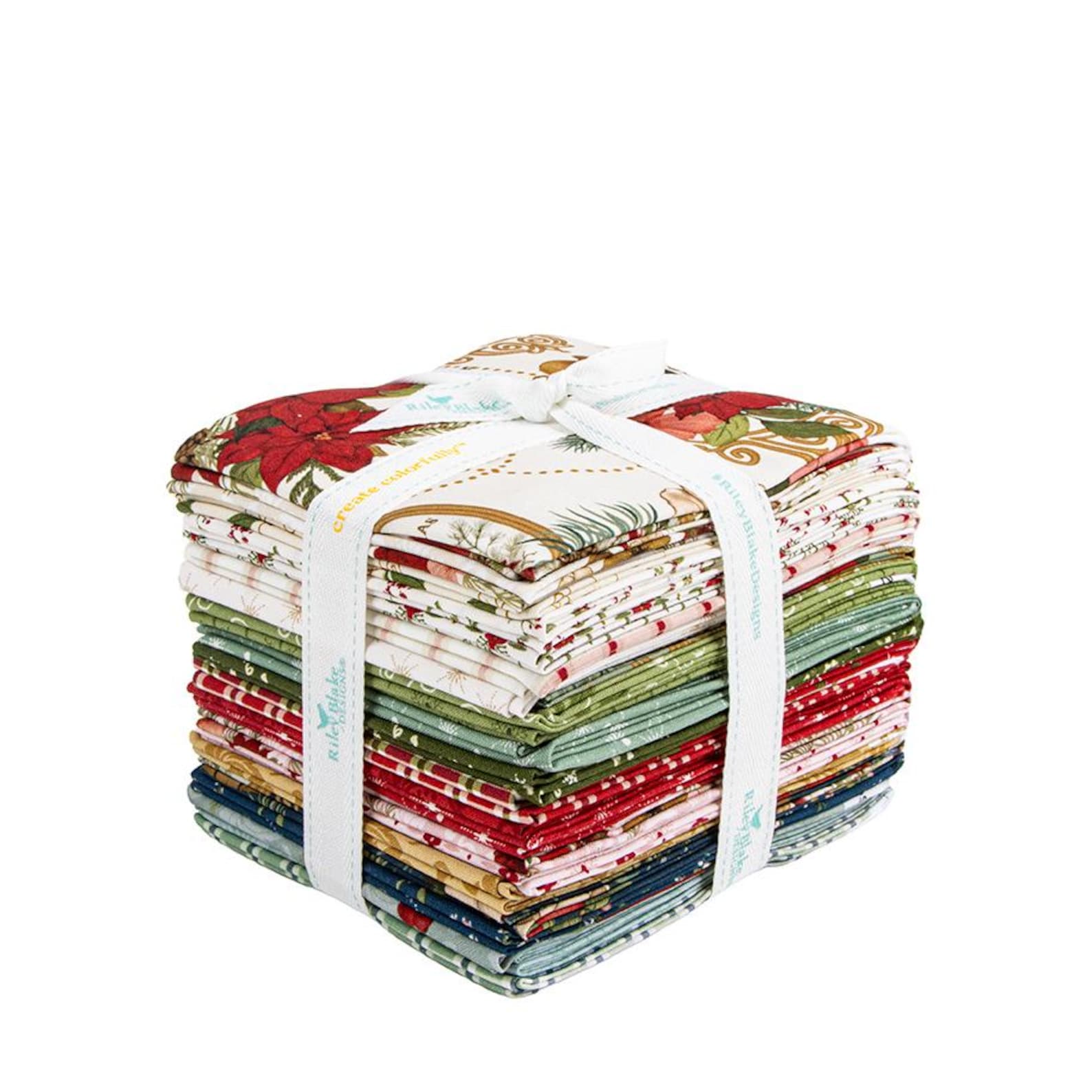 Christmas Greetings Fat Quarter Bundle by Sandy Gervais for Riley Blake ...