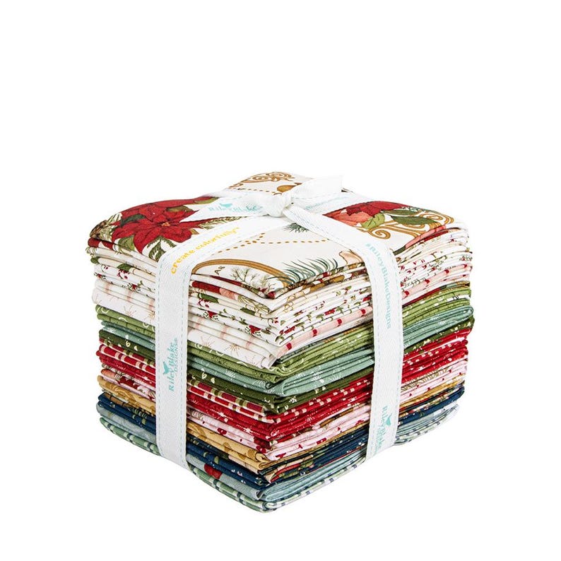 Christmas Greetings Fat Quarter Bundle by Sandy Gervais for Riley Blake ...