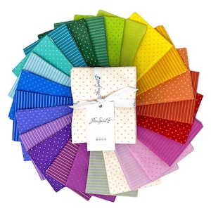 Tula&#39;s True Colors 2022 Fat Quarter Bundle in Tiny Coordinates by Tula Pink for Free Spirit (fb4fqtp.tinycoor)