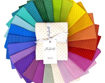 Tula&#39;s True Colors 2022 Fat Quarter Bundle in Tiny Coordinates by Tula Pink for Free Spirit (fb4fqtp.tinycoor)