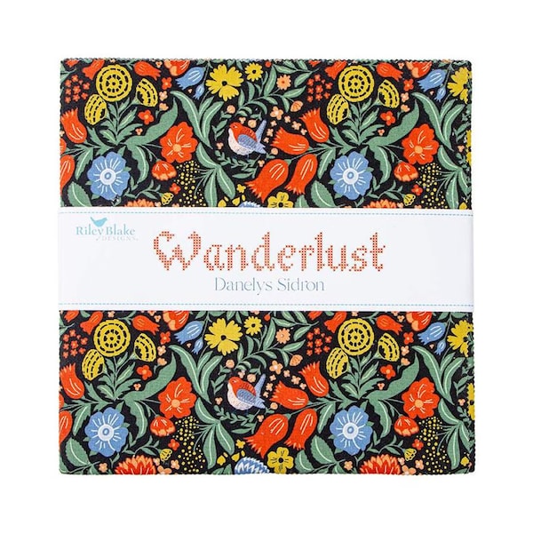 Wanderlust 10" Square Pack (Layer Cake / 10" Stacker) by Danelys Sidron for Riley Blake (10-15470-42)