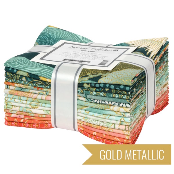 Imperial Collection Honoka Fat Quarter Bundle in Teal Colorstory by Robert Kaufman (fq-2068-15)