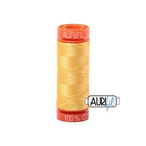 Pale Yellow (1135) | 50wt Small Spool (200M / 220Y) | Aurifil Thread | att8q - atp7r - atcein