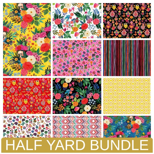 Hola Frida Half Yard Bundle by Miriam Bos for Hawthorne Supply Co