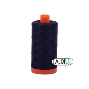 Very Dark Navy (2785) | 50wt Large Spool (1300M / 1422Y) | Aurifil Thread | att8q - atpb6 - atcoaa