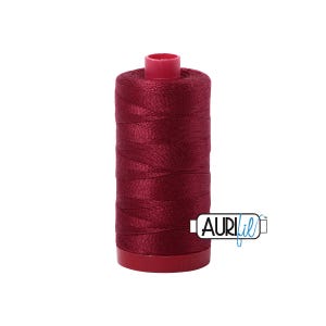 Dark Carmine Red (2460) | 12wt Large Spool (325M / 356Y) | Aurifil Thread | att2a - atpb6 - atcrh8