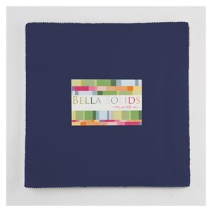 Bella Solids 10&quot; Square Junior Pack (Junior Layer Cake) in Blue by Moda (9900jlc 48)