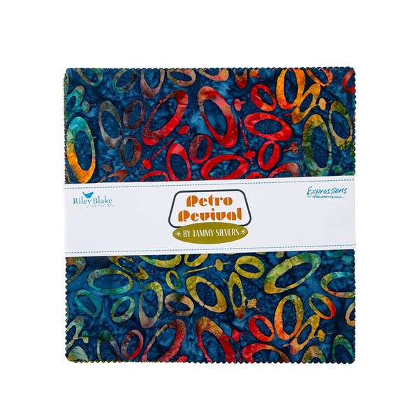 Expressions Batiks 10" Square Pack (Layer Cake / 10" Stacker) in Retro Revival by Riley Blake Designs for Riley Blake (10-23276-42)