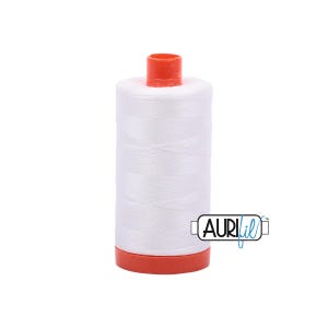 Natural White (2021) | 50wt Large Spool (1300M / 1422Y) | Aurifil Thread | att8q - atpb6 - atcfpk