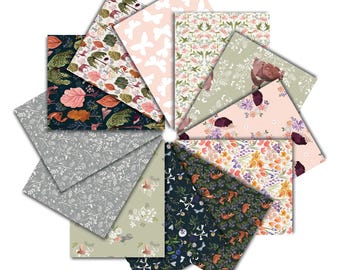 Floral Forest Fat Quarter Bundle by Fay Nye for Dear Stella (cpstella-fq  floralforest)