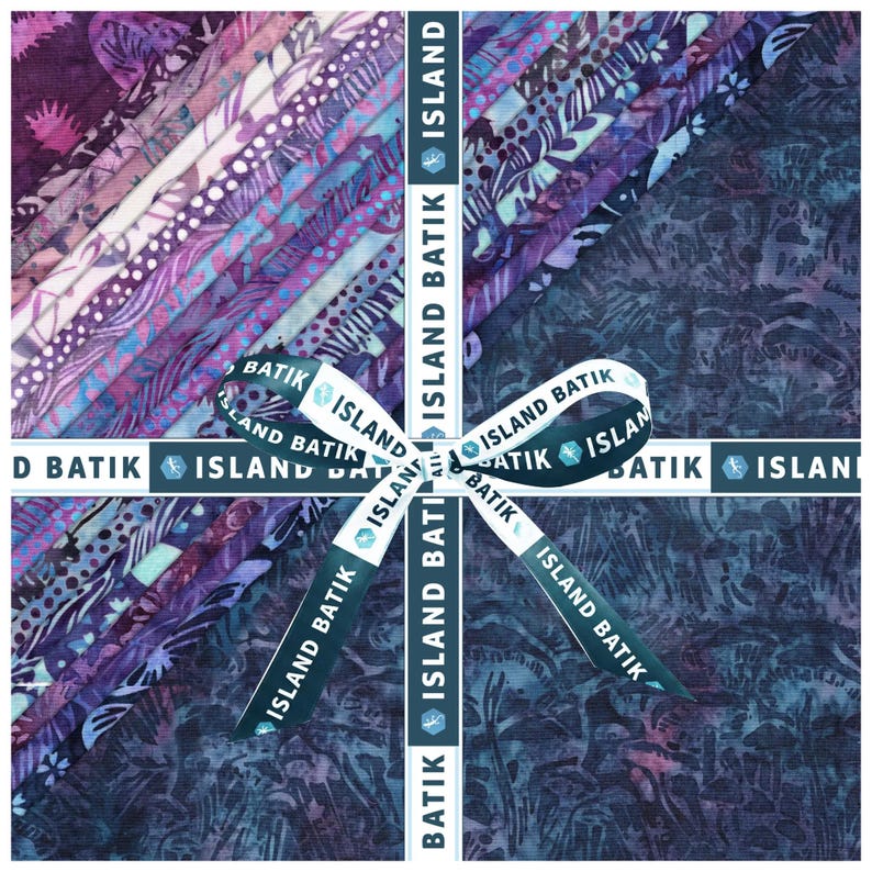 Pixie Patch Batiks 10" Square Pack (Layer Cake) by Jerry Khiev for Island Batik (pixie patch-st) image 1