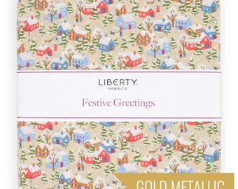 Festive Greetings 10" Square Pack (Layer Cake / 10" Stacker) by Liberty Fabrics for Riley Blake (10-lfesgreet-42)