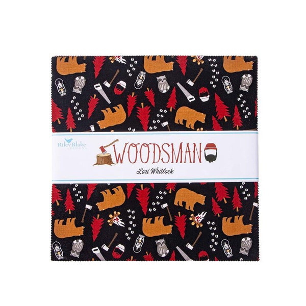 Woodsman 10" Square Pack (Layer Cake / 10" Stacker) by Lori Whitlock for Riley Blake (10-13760-42)