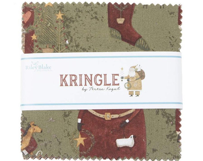 Kringle 5 Square Pack charm Pack / 5 Stacker by Teresa Kogut for Riley