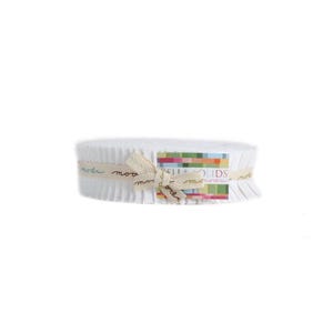 Bella Solids 1.5" Strip Roll (Honey Bun) in White by Moda (9900hb 98)