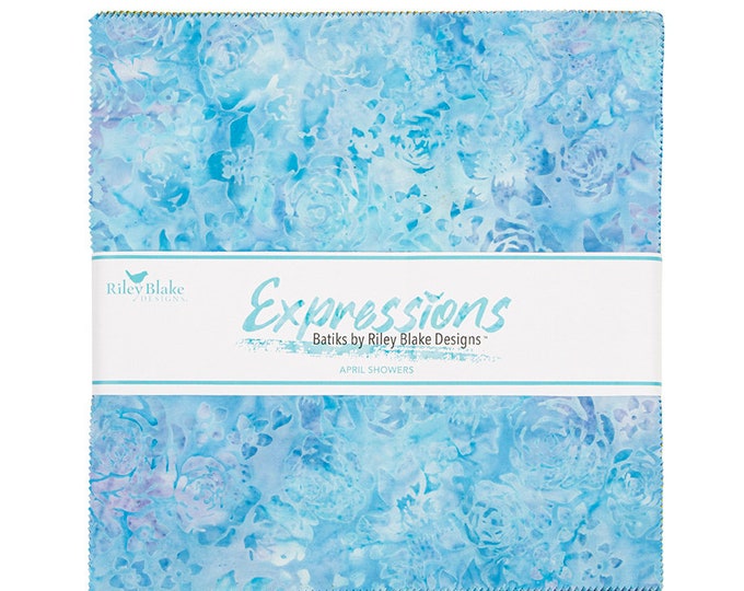 Batiks Expressions Bedazzled! Charm Pack 5" Stacker Bundle - Riley Bla Designs 42 Piece Precut Pre Cut Quilting Cotton Fabric