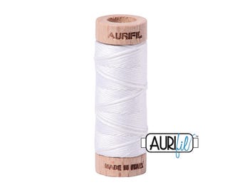 White (2024) | Aurifloss Small Spool (18M / 18Y) | Aurifil Thread | attzw - atp7r - atc6cp