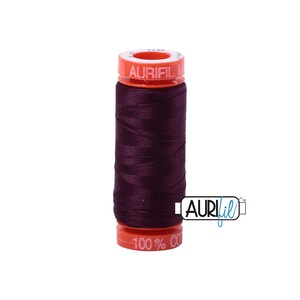 Very Dark Eggplant (1240) | 50wt Small Spool (200M / 220Y) | Aurifil Thread | att8q - atp7r - atc24h
