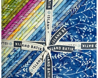 Meadow Brook Batiks 10" Square Pack (Layer Cake) by Jean Wells for Island Batik (meadow brook-st)