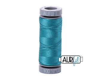 Dark Turquoise (4182) | 28wt Small Spool (100M / 109Y) | Aurifil Thread | attcs - atp7r - atczzh