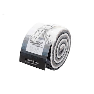 Grunge 2.5&quot; Strip Junior Roll (Junior Jelly Roll) in Silver Linings by BasicGrey for Moda (30150jjrsl)
