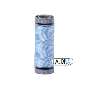Stone Washed Denim - Variegated (3770) | 28wt Small Spool (100M / 109Y) | Aurifil Thread | attcs - atp7r - atcyse