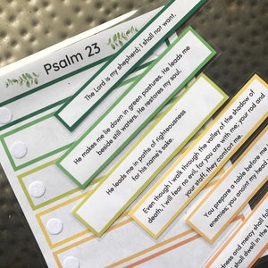 Psalm 23 Speicherkarte, Bibelauswendiglernen, Psalm 23 Verskarten, Morgenkorb Bibelressourcen, Psalm 23 Kinder,