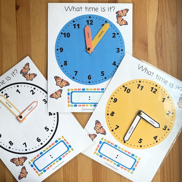 Printable Clock, Learn to Tell Time, Clock Printable